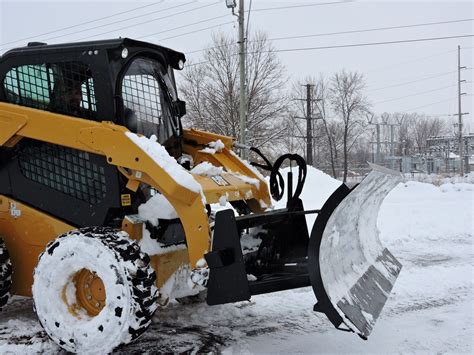 pushing snow with skid steer|skid steer snow plow mount.